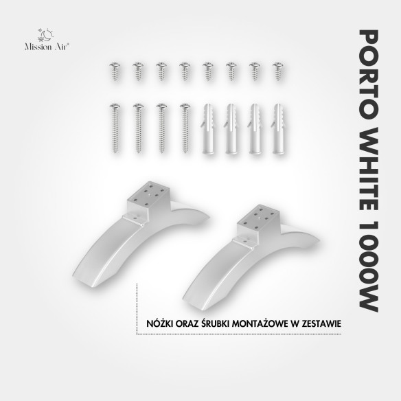 PORTO 1000 W Convector Heater | Electric, White