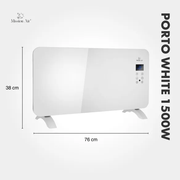 PORTO 1500 W Convector Heater | Electric, White