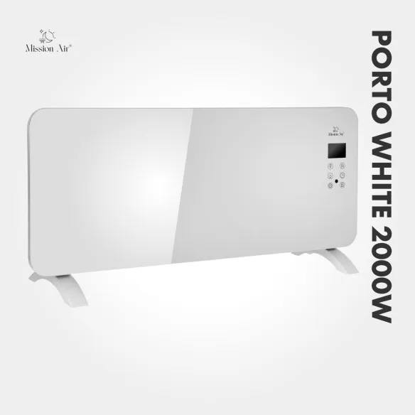 Grzejnik konwektorowy PORTO 2000 W | Elektryczny, Biały