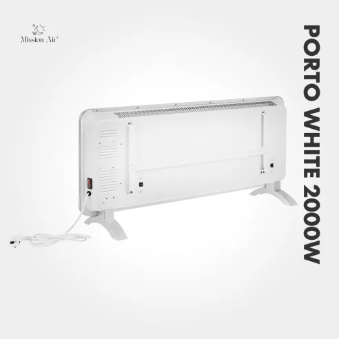 Grzejnik konwektorowy PORTO 2000 W | Elektryczny, Biały