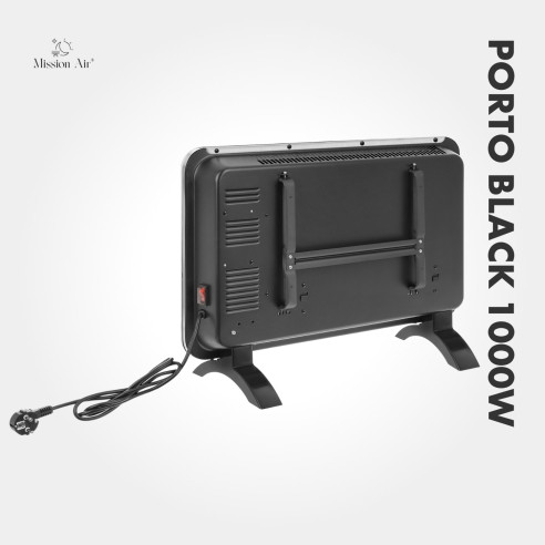 PORTO 1000 W Convector Heater | Electric, Black