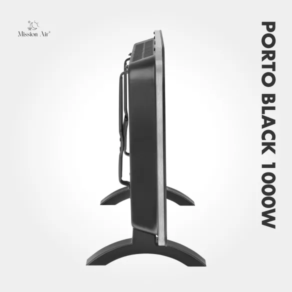 Grzejnik konwektorowy PORTO 1000 W | Elektryczny, Czarny