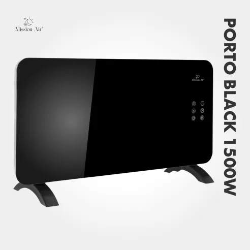 PORTO 1500 W Convector Heater | Electric, Black