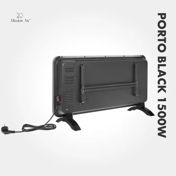 Grzejnik konwektorowy PORTO 1500 W | Elektryczny, Czarny