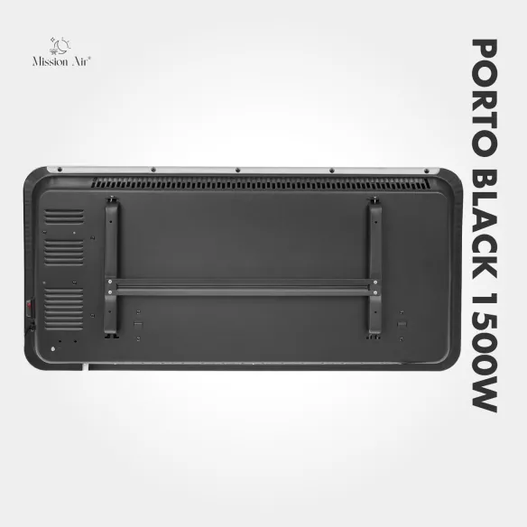 Grzejnik konwektorowy PORTO 1500 W | Elektryczny, Czarny