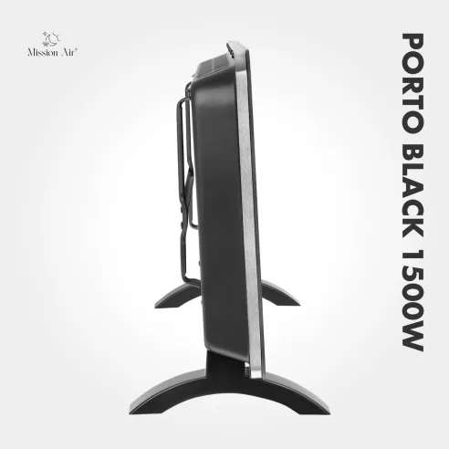 Grzejnik konwektorowy PORTO 1500 W | Elektryczny, Czarny