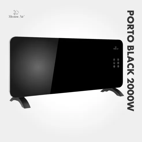 PORTO 2000 W Convector Heater | Electric, Black