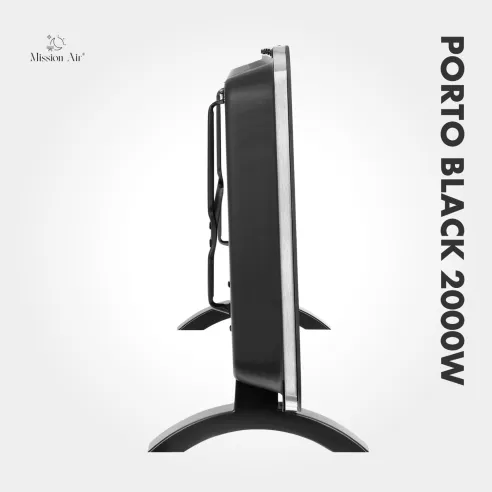 PORTO 2000 W Convector Heater | Electric, Black