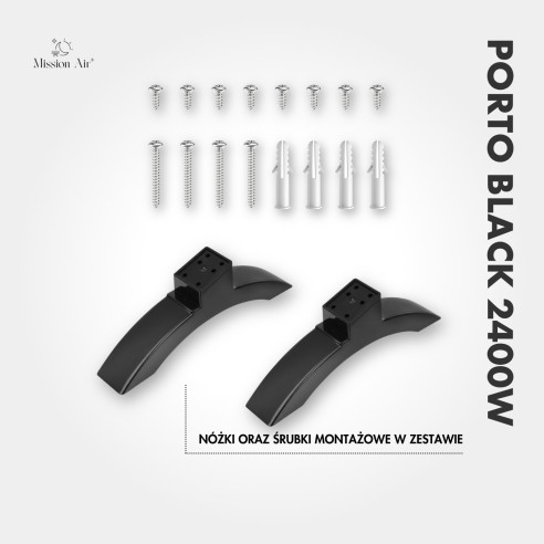 PORTO 2400 W Convector Heater | Electric, Black