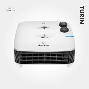 TURIN 2000 W Desk Fan Heater | Compact, White