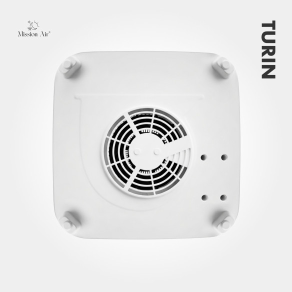 TURIN 2000 W Desk Fan Heater | Compact, White