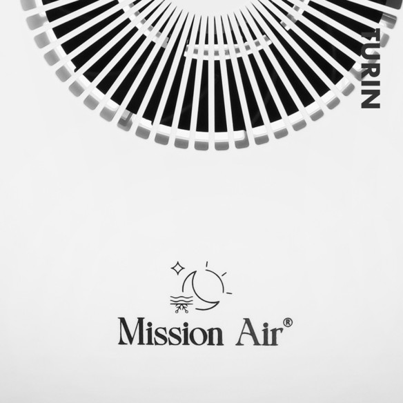 TURIN 2000 W Desk Fan Heater | Compact, White