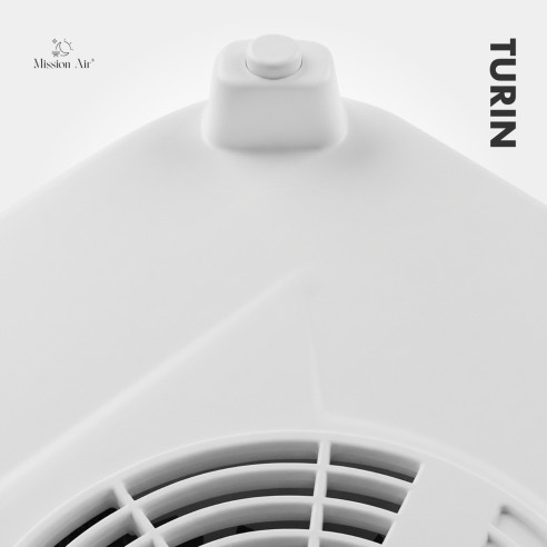 TURIN 2000 W Desk Fan Heater | Compact, White