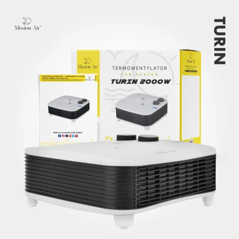 Termowentylator biurkowy TURIN 2000 W | Kompaktowy, Biały