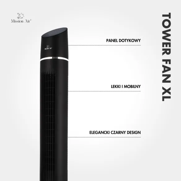 Wentylator kolumnowy TOWER FAN XL 60 W | Czarny