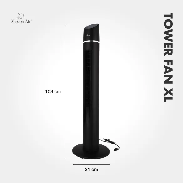 TOWER FAN XL 60 W Column Fan | Black