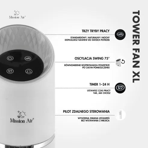 TOWER FAN XL 60 W Column Fan | White