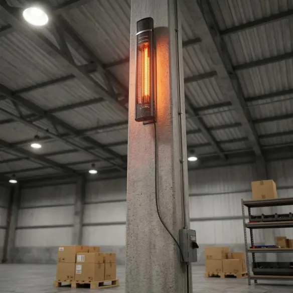 ROMA BLACK 2000 W Wall-Mounted Infrared Heater | Adjustable Angle, IPX4