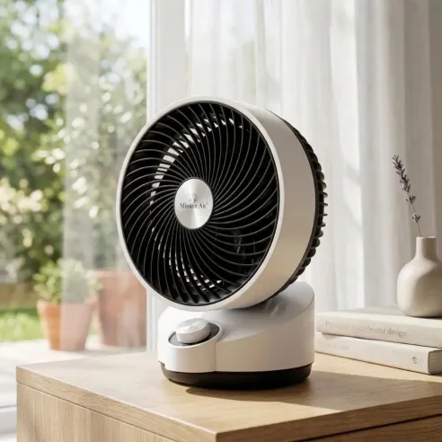 Wentylator biurkowy FAN GLOBE 50 W | Oscylacja 75°, Biały