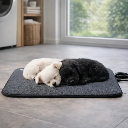 PetMat 60 × 40 cm Heated Pet Mat | Electric, For Dogs & Cats, Grey