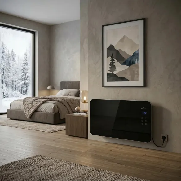 Grzejnik konwektorowy PORTO 1500 W | Elektryczny, Czarny