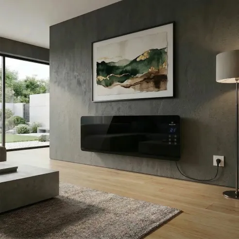 Grzejnik konwektorowy PORTO 2400 W | Elektryczny, Czarny