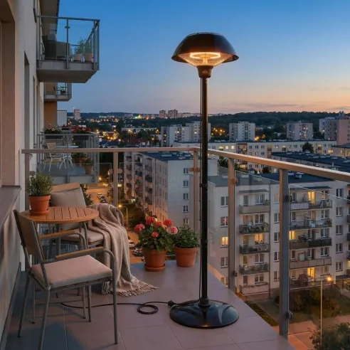 Promiennik tarasowy VERONA 1500 W | podczerwień, stojący, IP34