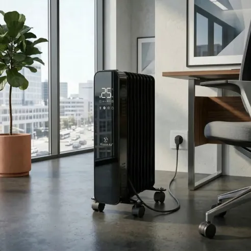 Grzejnik olejowy OSLO 2000 W | WiFi, Elektryczny, Czarny