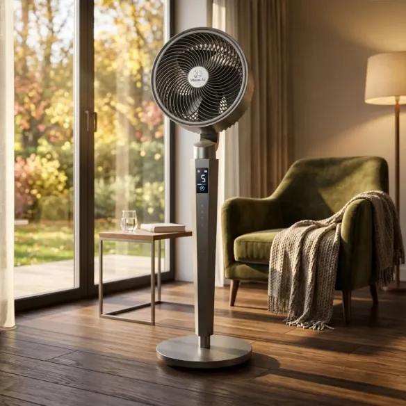 FAN TUBE PRO 3D Pedestal Fan | 24 Speeds, 3D Swing, Grey