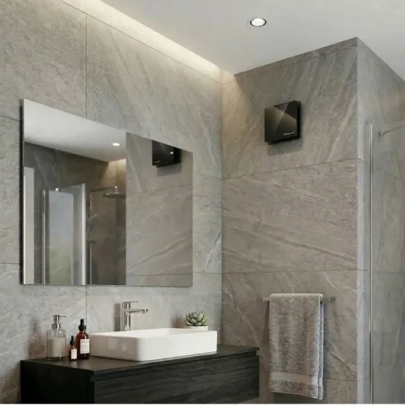 VENTIS PURE 120 mm Bathroom Fan | Quiet, With Backdraft Shutter, Black