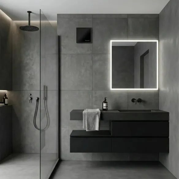 VENTIS PURE 150 mm Bathroom Fan | Quiet, With Backdraft Shutter, Black