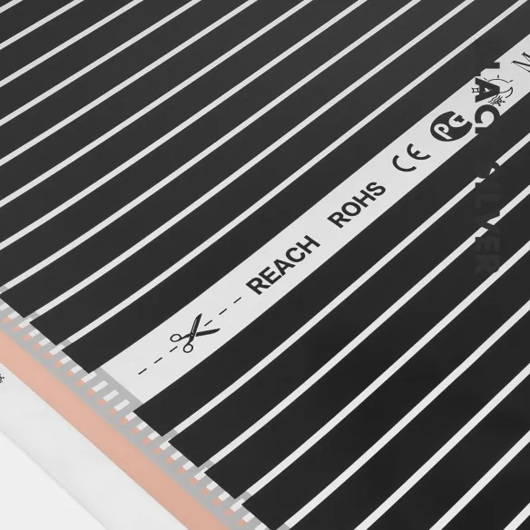 copy of Black Silver 160 W/m² Infrared Heating Film Set | 100 cm Width