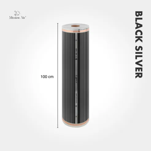 copy of copy of Black Silver 160 W/m² Infrared Heating Film Set | 100 cm Width