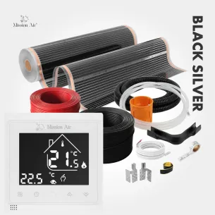 copy of copy of copy of copy of copy of copy of copy of Black Silver 160 W/m² Infrared Heating Film Set | 100 cm Width