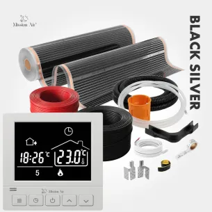 copy of copy of Black Silver 160 W/m² Infrared Heating Film Set | 100 cm Width