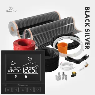 Zestaw: Folia Black Silver 160 W/m² 100 cm + Regulator Gemini Black