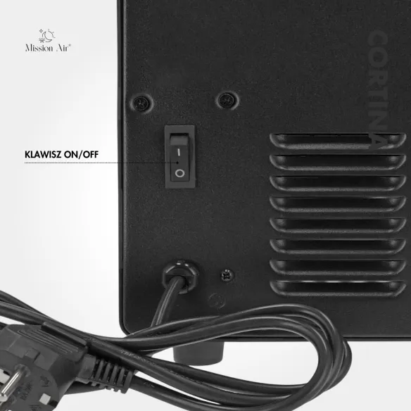 CORTINA 2000 W Electric Fireplace | LED Flames, Thermostat, Timer, Remote Control