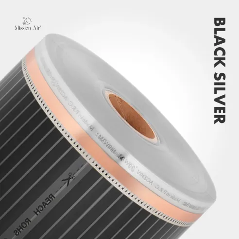 copy of Black Silver 160 W/m² Infrared Heating Film Set | 50 cm Width