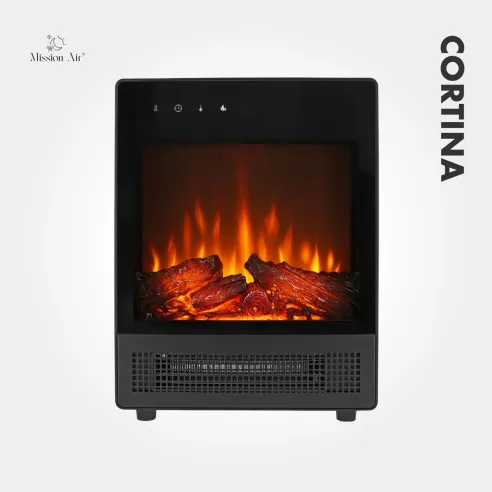 CORTINA 2000 W Electric Fireplace | LED Flames, Thermostat, Timer, Remote Control