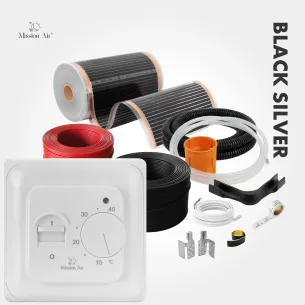 copy of Black Silver 160 W/m² Infrared Heating Film Set | 50 cm Width