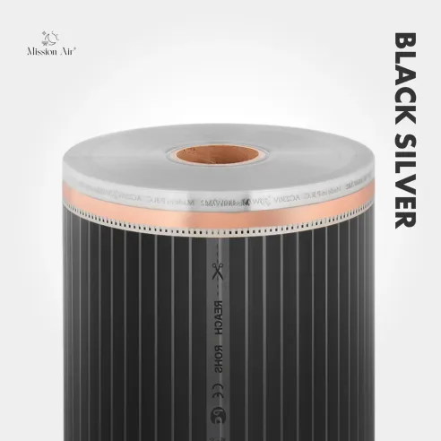 copy of copy of copy of Black Silver 160 W/m² Infrared Heating Film Set | 50 cm Width