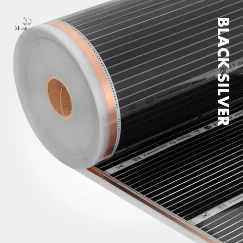 Folia grzewcza Black Silver 160W/m² 50cm + Aries LCD Black