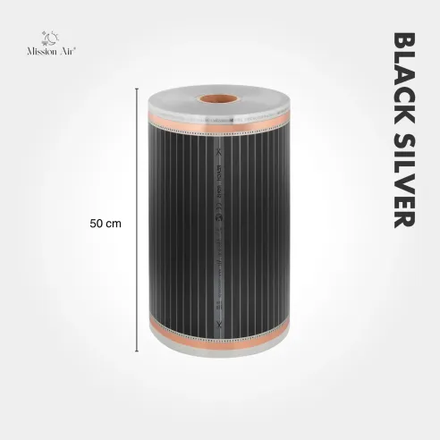 copy of copy of copy of Black Silver 160 W/m² Infrared Heating Film Set | 50 cm Width