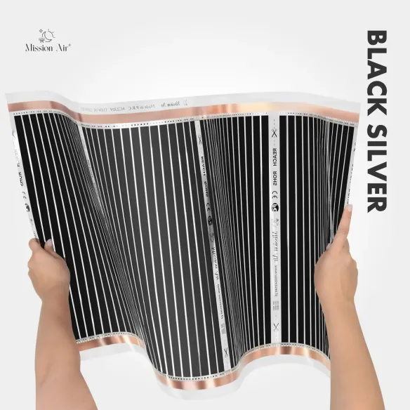 copy of copy of copy of copy of Black Silver 160 W/m² Infrared Heating Film Set | 50 cm Width