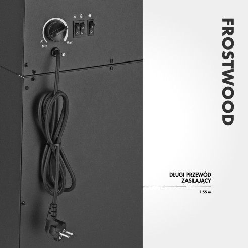 FROSTWOOD Large Electric Fireplace 1800 W | Black