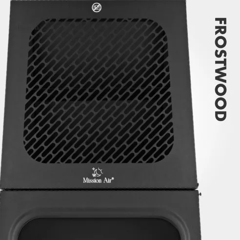 Duży kominek elektryczny FROSTWOOD 1800W Mission Air kratka wylotu powietrza