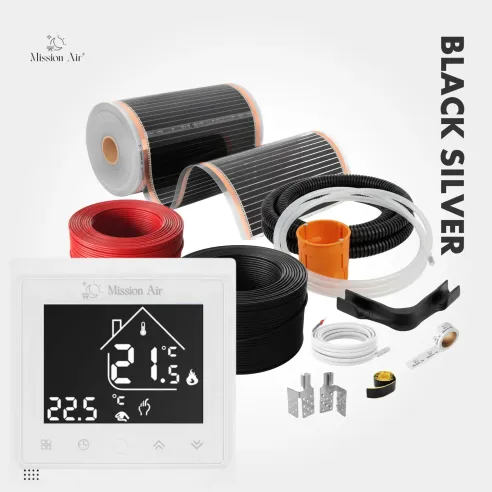 copy of copy of copy of copy of copy of copy of copy of copy of copy of Black Silver 160 W/m² Infrared Heating Film Set | 50 cm