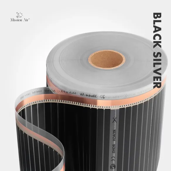 copy of copy of copy of copy of copy of copy of copy of copy of copy of copy of Black Silver 160 W/m² Infrared Heating Film Set