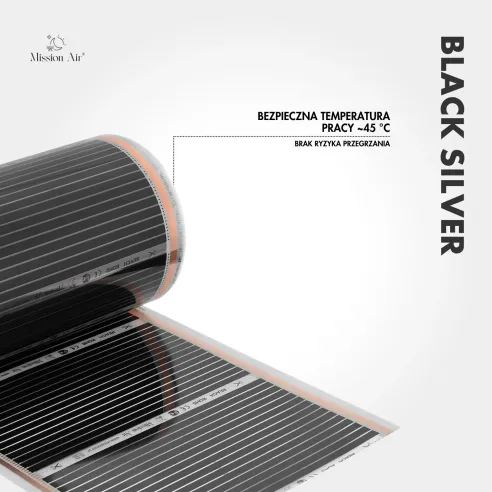 copy of copy of copy of copy of copy of copy of copy of copy of copy of copy of Black Silver 160 W/m² Infrared Heating Film Set