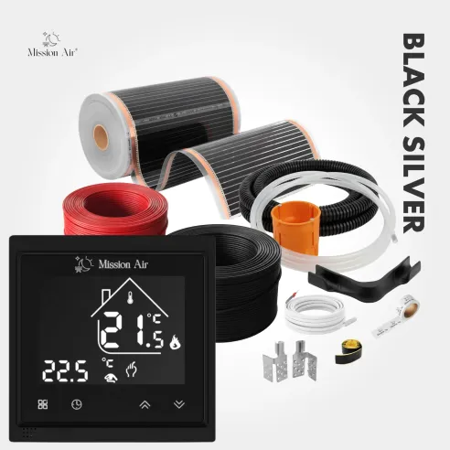 copy of copy of copy of copy of copy of copy of copy of copy of copy of copy of Black Silver 160 W/m² Infrared Heating Film Set